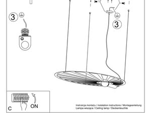 Miniaturka 21 - Instrukcja montażu stalowej lampy wiszącej