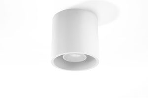 Miniaturka 13 - Biały plafon LED sufitowy o cylindrycznym kształcie, światło rozproszone