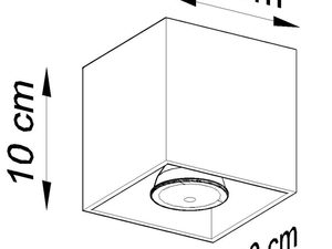 Miniaturka 24 - Rysunek techniczny plafonu LED o wymiarach 10x10 cm