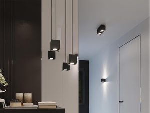 Miniaturka 4 - Nowoczesny hol z wiszącymi lampami LED w minimalistycznym stylu