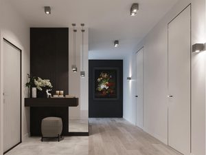 Miniaturka 11 - Nowoczesny hol z zestawem sześciennych plafonów LED