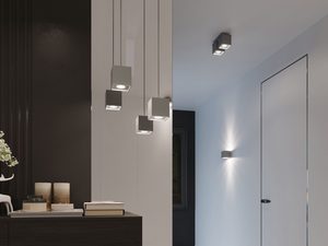 Miniaturka 10 - Nowoczesne oświetlenie w przedpokoju szarymi lampami LED