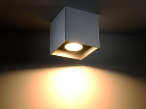 Miniaturka 8 - Nowoczesna lampa LED w kolorze grafitowym z ciepłym światłem