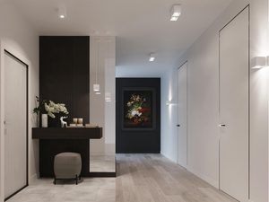 Miniaturka 17 - Kwadratowy biały plafon LED montowany natynkowo, styl nowoczesny