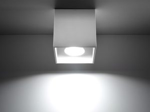 Miniaturka 14 - Nowoczesny plafon LED w kolorze białym, geometryczny design