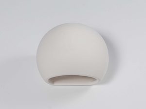 Miniaturka 1 - Nowoczesny biały półkuli kinkiet LED do salonu lub sypialni