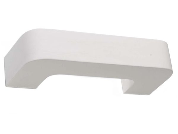 Nowoczesna biała szafka RTV z zaokrąglonym frontem i minimalistycznym designem