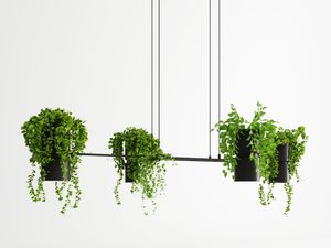 Miniaturka 1 - Nowoczesna lampa sufitowa z zielenią, designerski styl do restauracji