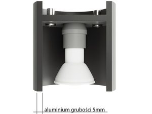 Miniaturka 27 - Przekrój techniczny aluminiowego kinkietu LED