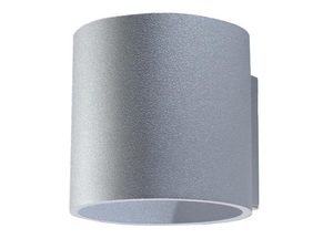 Miniaturka 12 - Szary cylindryczny kinkiet LED z matowym wykończeniem