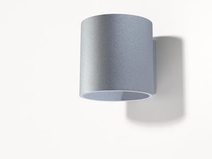 Miniaturka 13 - Szary kinkiet LED w formie walca, montaż na ścianie