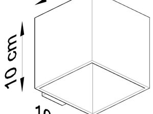 Miniaturka 23 - Techniczny rysunek kinkietu LED o wymiarach 10x10 cm