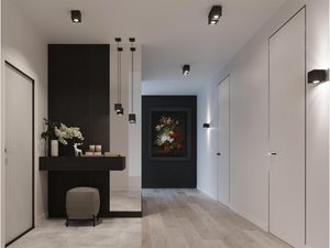 Miniaturka 15 - Nowoczesny przedpokój z sufitowymi oprawami punktowymi LED