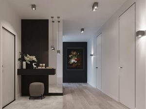 Miniaturka 5 - Kinkiet LED szary w przedpokoju