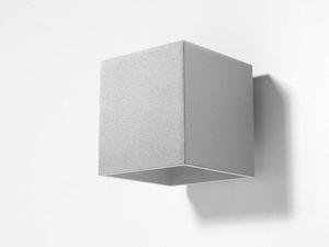 Miniaturka 1 - Szary kinkiet LED o matowym wykończeniu, styl skandynawski