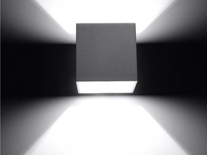 Miniaturka 2 - Kinkiet LED czarny z jasnym światłem góra–dół, montaż ścienny