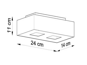 Miniaturka 11 - Plafon 2 Żarówki Minimalizm MISTICA 2