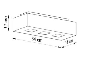 Miniaturka 12 - Plafon 3 Żarówki Designerski Styl MISTICA 3