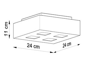 Miniaturka 13 - Plafon 4 Żarówki Minimalizm MISTICA 4