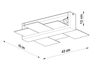 Miniaturka 18 - 2-Żarówkowy Plafon dla Każdego Domu XYLON 2