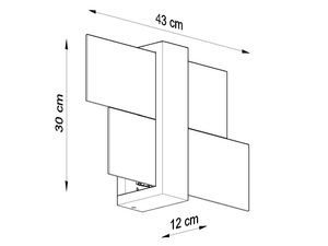 Miniaturka 16 - Nowoczesna Lampa Ścienna XYLON 1 z Drewna i Szkła