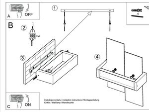 Miniaturka 17 - Nowoczesna Lampa Ścienna XYLON 1 z Drewna i Szkła
