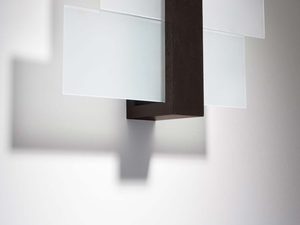 Miniaturka 2 - Nowoczesna Lampa Ścienna XYLON 1 z Drewna i Szkła