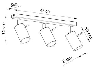Miniaturka 24 - Rysunek techniczny montażu reflektora LED z oprawą 6 cm