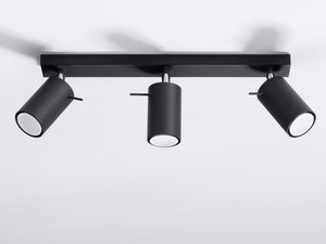 Miniaturka 13 - Nowoczesna czarna szyna LED z reflektorami punktowymi