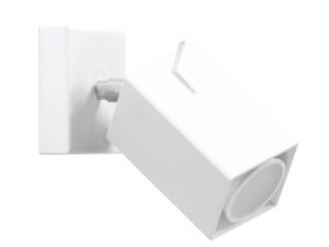 Miniaturka 6 - Biały stalowy kinkiet ścienny