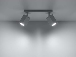 Miniaturka 2 - Biały reflektor LED sufitowy z dwiema regulowanymi głowicami