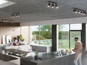 Miniaturka 4 - Nowoczesna kuchnia z reflektorami LED w białej oprawie