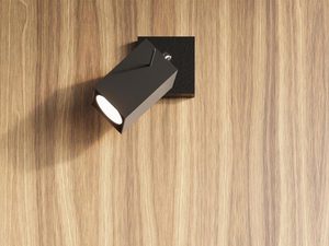 Miniaturka 5 - Reflektor LED ścienny grafitowy z podłużną głowicą na tle drewna