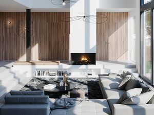 Miniaturka 2 - Lampa sufitowa LED, geometryczny design, nowoczesne oświetlenie