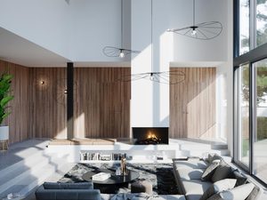 Miniaturka 4 - Lampa sufitowa, geometryczny design, industrialny styl do wnętrz