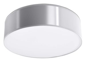 Miniaturka 4 - Plafon sufitowy szary okrągły typu bęben z białym dyfuzorem