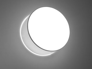 Miniaturka 3 - Biały okrągły kinkiet ścienny w nowoczesnym stylu