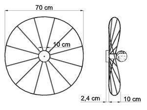 Miniaturka 7 - Lampa sufitowa, czarna rama, industrialny styl, okrągły design