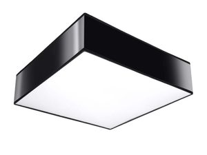 Miniaturka 1 - Plafon sufitowy czarny kwadratowy z białym dyfuzorem LED