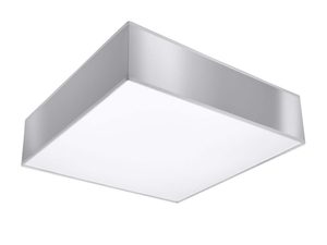 Miniaturka 4 - Plafon sufitowy szary kwadratowy z białym dyfuzorem LED