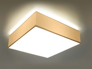 Miniaturka 9 - Plafon sufitowy kremowy kwadratowy z ciepłym oświetleniem LED