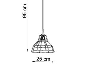 Miniaturka 13 - Neutralna Stalowa Lampa Wisząca EKLIPSA