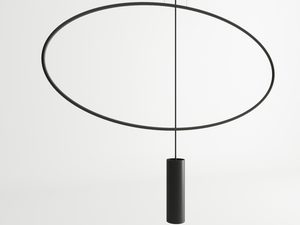 Miniaturka 1 - Lampa LED, geometryczny design, czarna rama, nowoczesne wnętrza