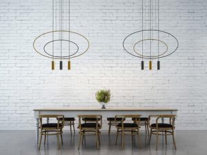 Miniaturka 4 - Designerska lampa LED, geometryczny kształt, elegancki styl do jadalni