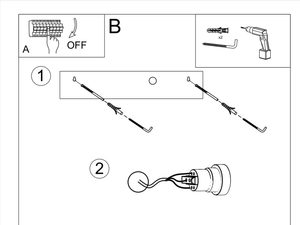 Miniaturka 7 - Schemat montażu ceramicznego kinkietu o zaokrąglonym kształcie