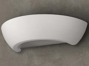 Miniaturka 1 - Biały ceramiczny kinkiet LED o łukowatym profilu