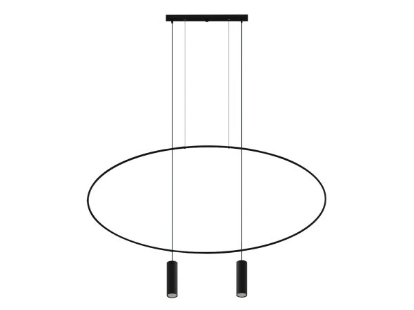 Nowoczesna lampa LED, industrialny styl, geometryczny kształt