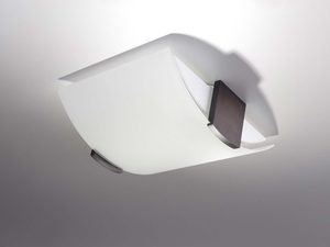 Miniaturka 1 - Elegancki biały kinkiet LED z wygiętym szklanym kloszem