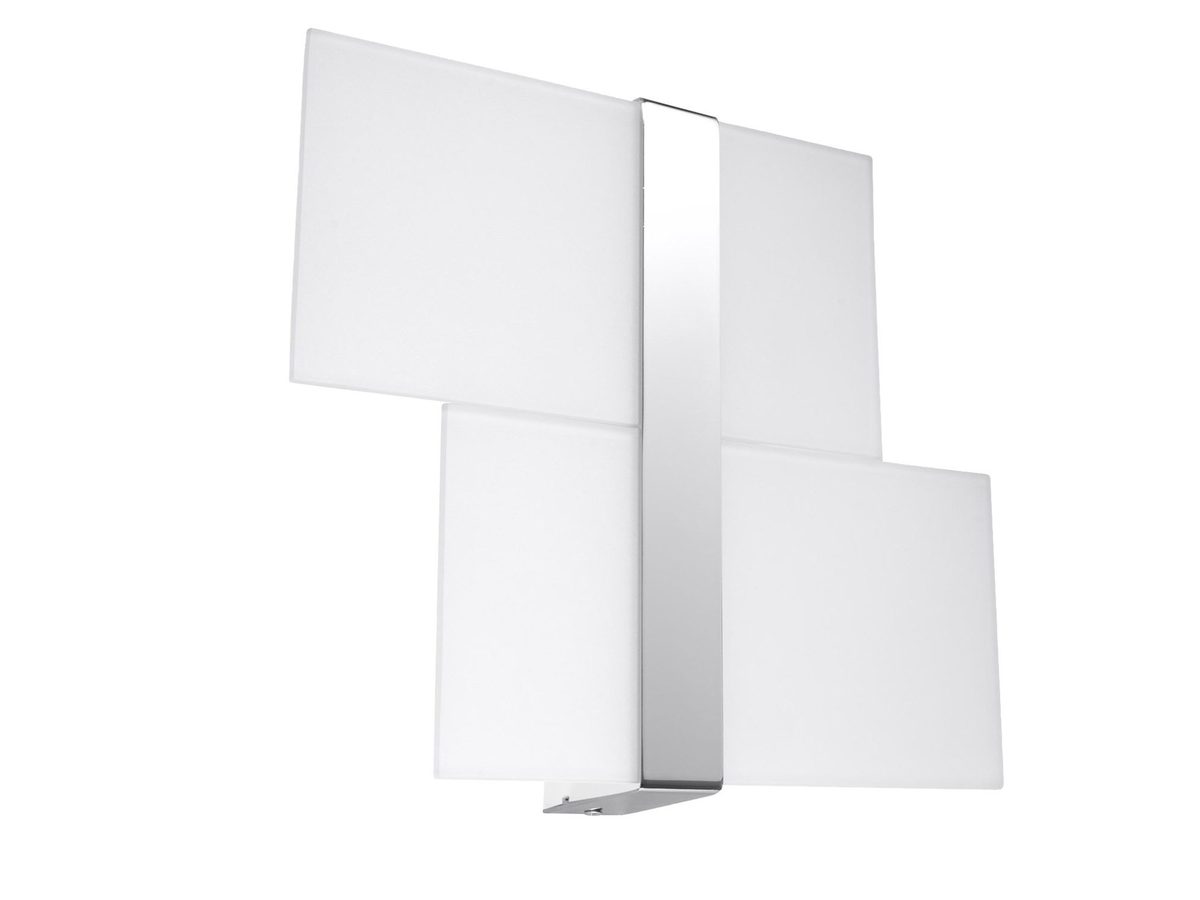 Delikatny Kinkiet MASSIMO z Chromowym Panelem Biały