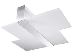 Miniaturka 3 - Nowoczesna lampa LED z białymi prostokątnymi płytami